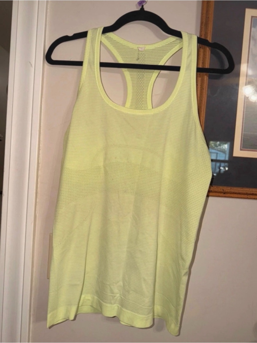 Lululemon Swiftly Tech 2.0 Women's Neon Yellow Racerback Mesh Tank Top - 8